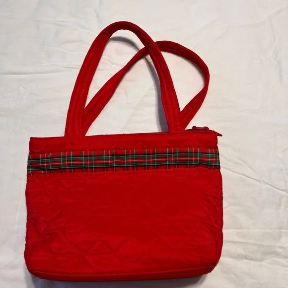 Festive Quilted Red Holiday Purse Tote and Wallet - Picture 8 of 15